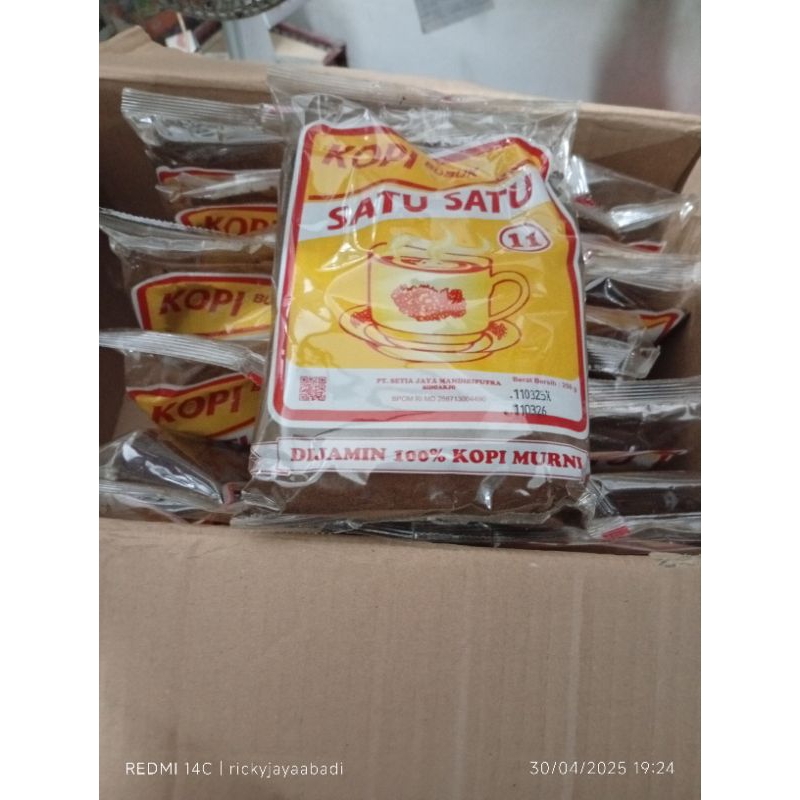 

Paket 10 pcs Kopi Bubuk Satu Satu Kemasan 250 gr