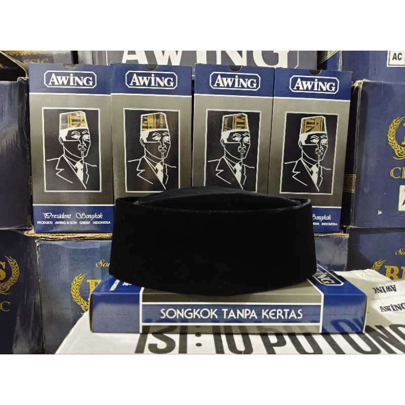 GROSIR PECI AWING SUSUN ORIGINAL ISI (10 PCS), SONGKOK TANPA KERTAS, BLUDRU HITAM, BAHAN BERKUALITAS