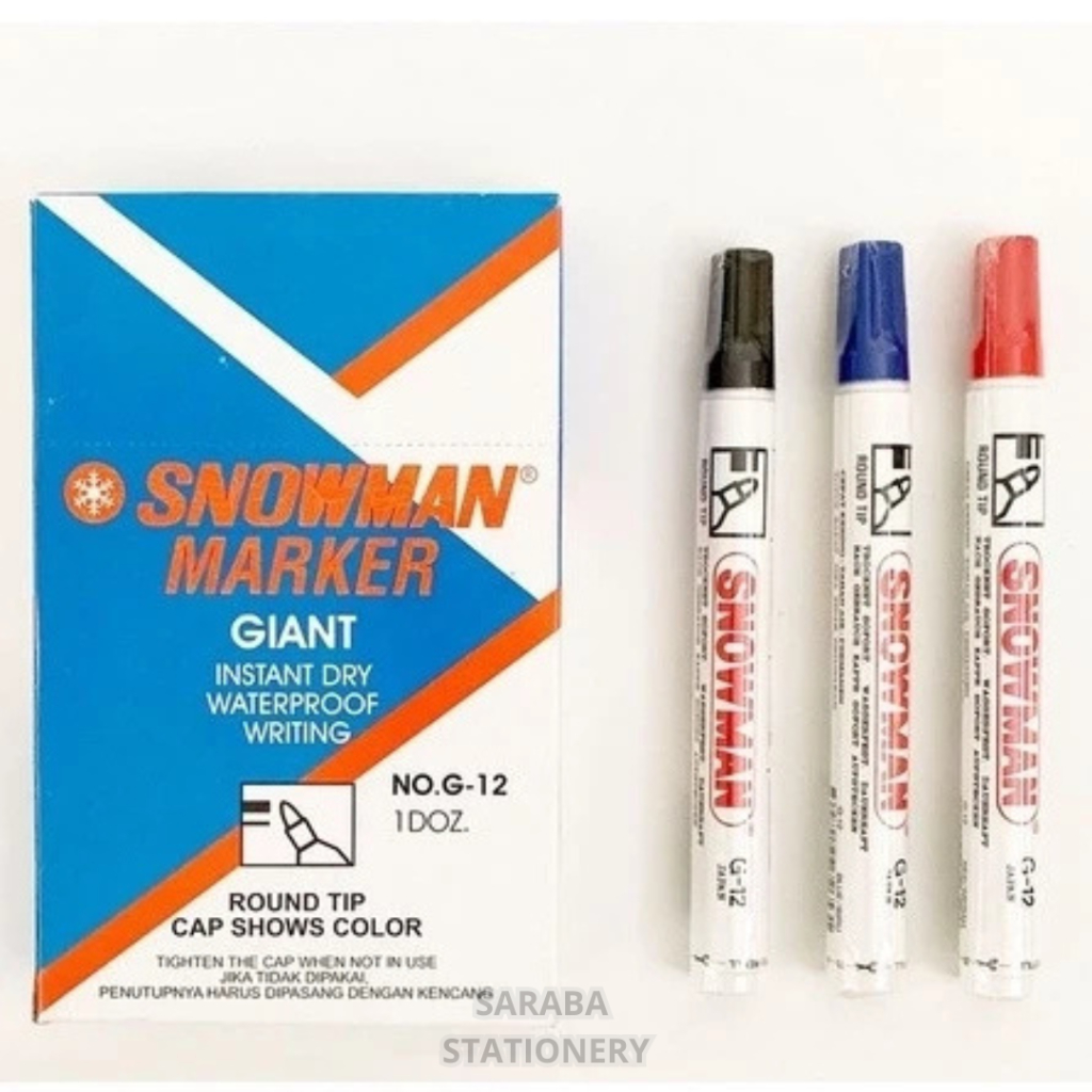

Snowman Spidol Permanent Marker G 12