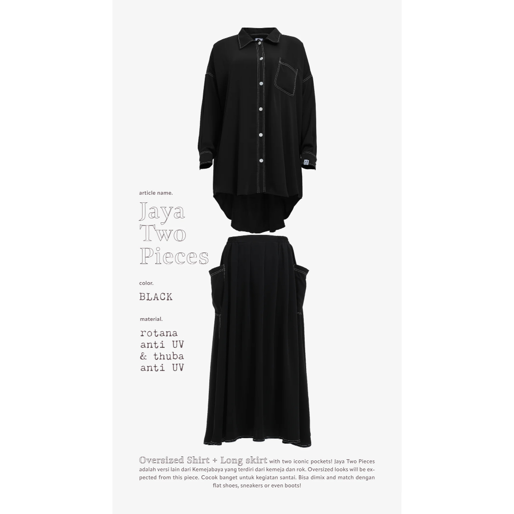 Elmadina Abaya Jaya Two Pieces SIA Abaya NWT New