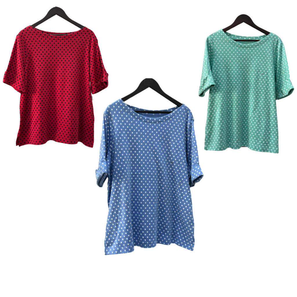 Kaos Pendek Wanita | Hasting & Smith | Polkadot