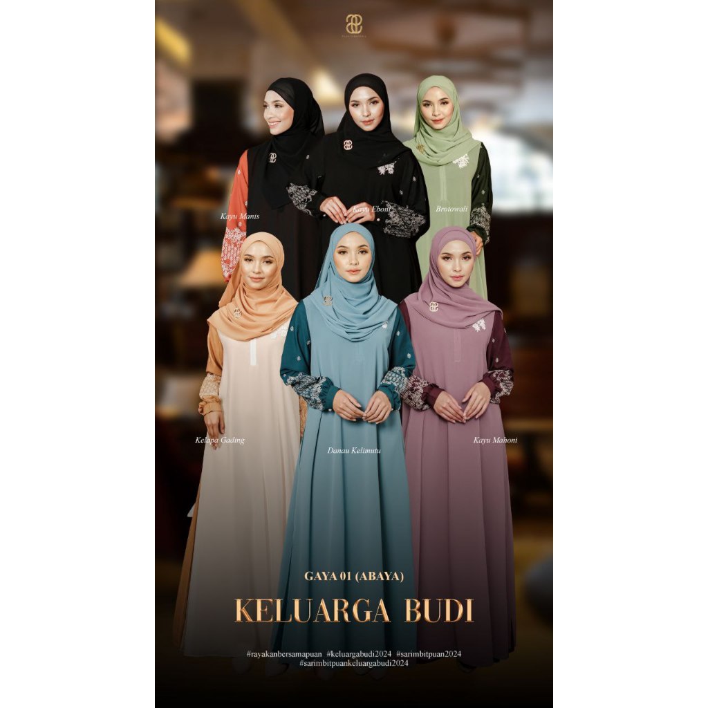 PUAN INDONESIA - Dress Abaya Gaya 01 Remaja Only Keluarga Budi Tersedia 6 Pilihan Warna