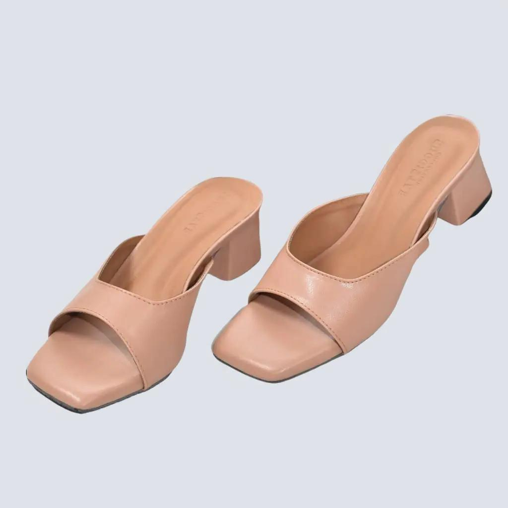 Sandal Wanita Selop Trendy Hak 3cm Murah