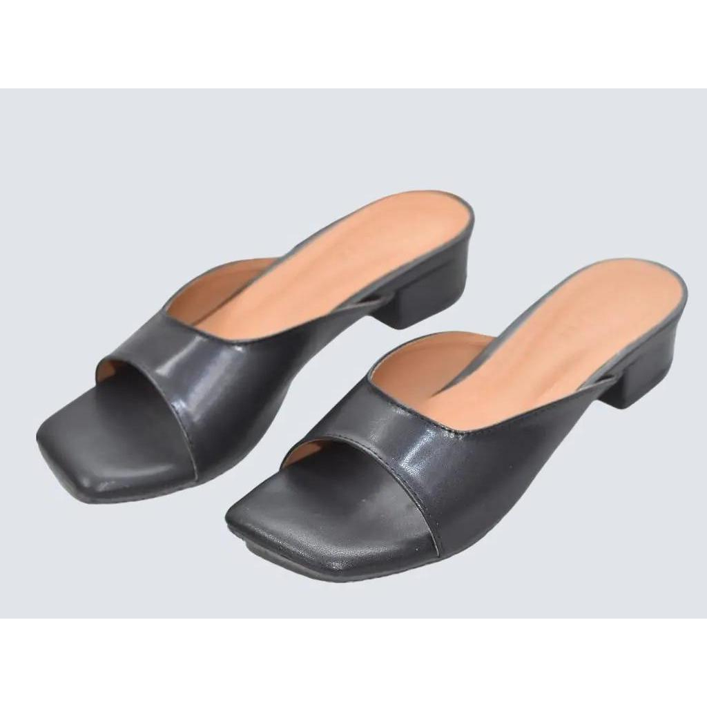 Sandal cantik selop wanita pesta hak 3cm termurah