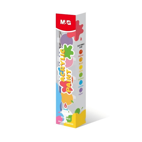 

M&G ACRYLIC PAINT 6COLOUR 4ML 976R1 - 10037607/APL976R1