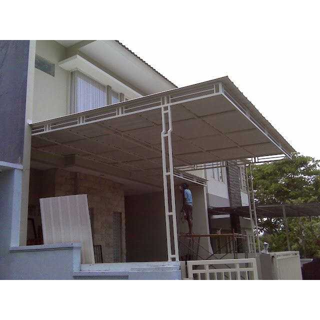 Kanopi rooftop single layer upvc murah