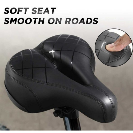 Jok Saddle Sepeda MTB Gunung Road Bike Sadel Sedel Sepeda Shock Spring Absorption Reflective Tape