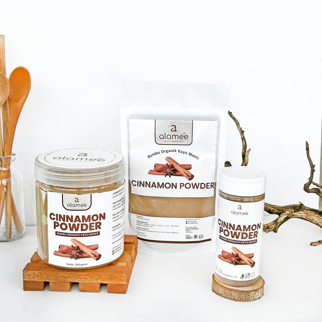 

ALAMEE Kayu Manis Bubuk Cinnamon Powder kayumanis Murni Asli Tanpa Campuran Bumbu Organik