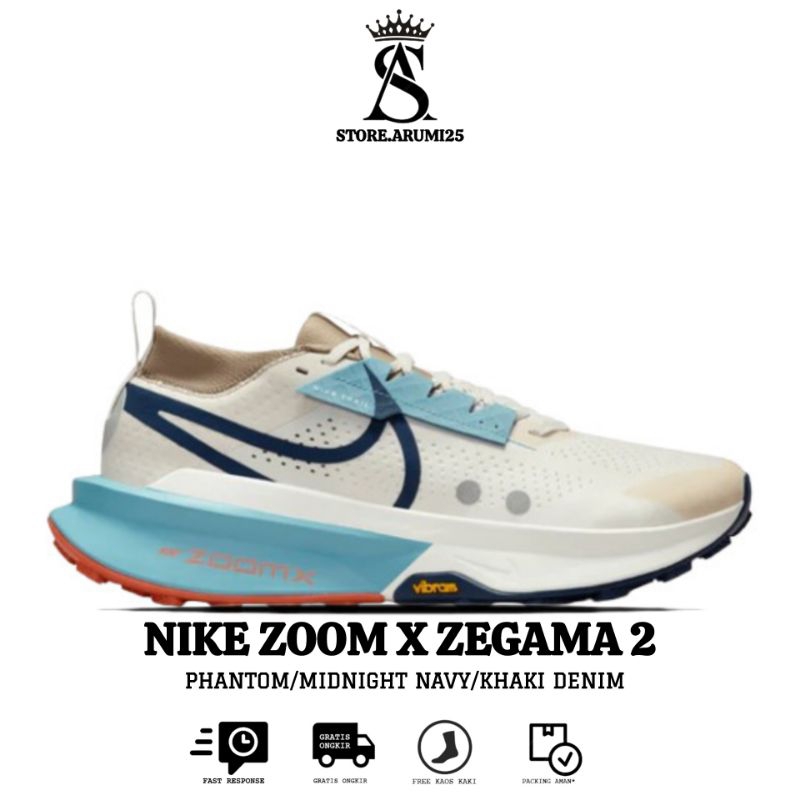Sepatu Trail Run N.K Z00m X Zegama 2 Phantom/Midnight Navy/Khaki denim