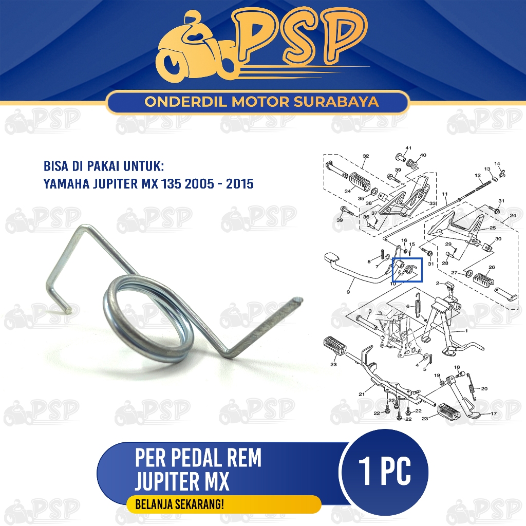 Per Pedal Rem Jupiter MX - Pir Peer Injakan Injekan Pijakan Rem Belakang Yamaha Jupiter MX New