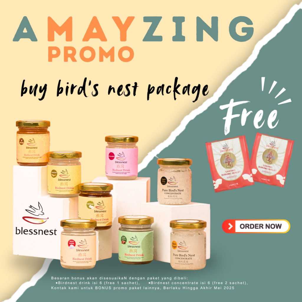 

Minuman sarang burung walet - Blessnest Concentrate Paket hari 7btl X 100ml (FREE 2 SACHET)