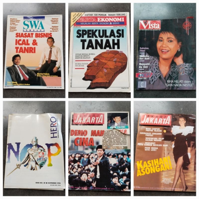 BUKU - MAGAZINES MAJALAH JAKARTA SWA WARTA EKONOMI VISTA MAJALAH LAWAS JADUL