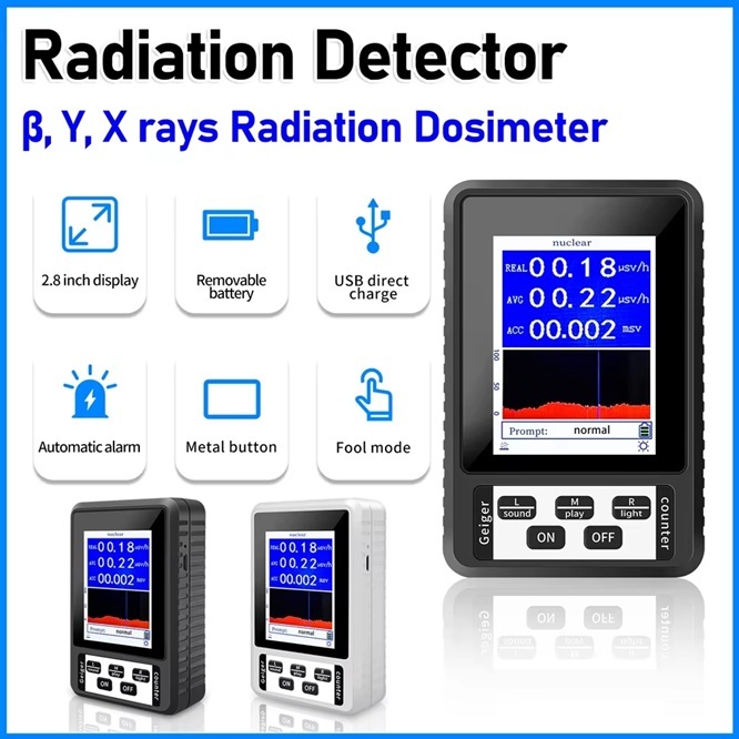 Detektor Radiasi Nuclear Dosimeter Detector Radiation Tester EMF Meter