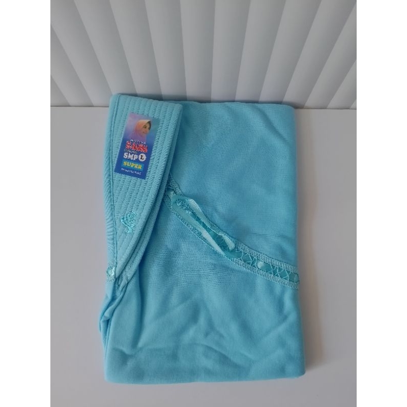 Jilbab robbani anak sekolah Paud TK SD SMP SMA dewasa warna biru telur asin biru muda