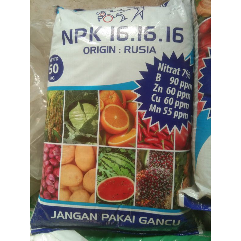 Pupuk NPK 16-16-16 pak tani, 50kg original