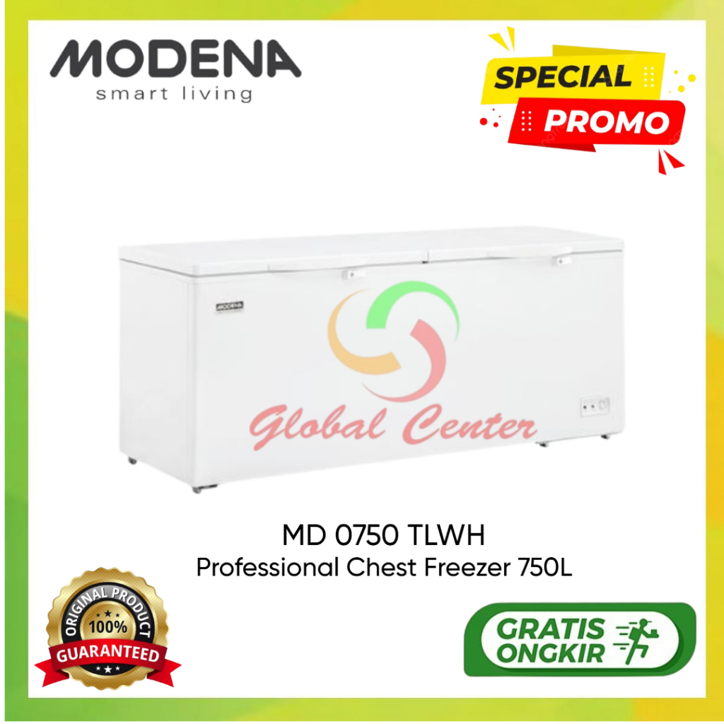 Modena Chest Freezer 750L MD 0750 TLWH Garansi Resmi