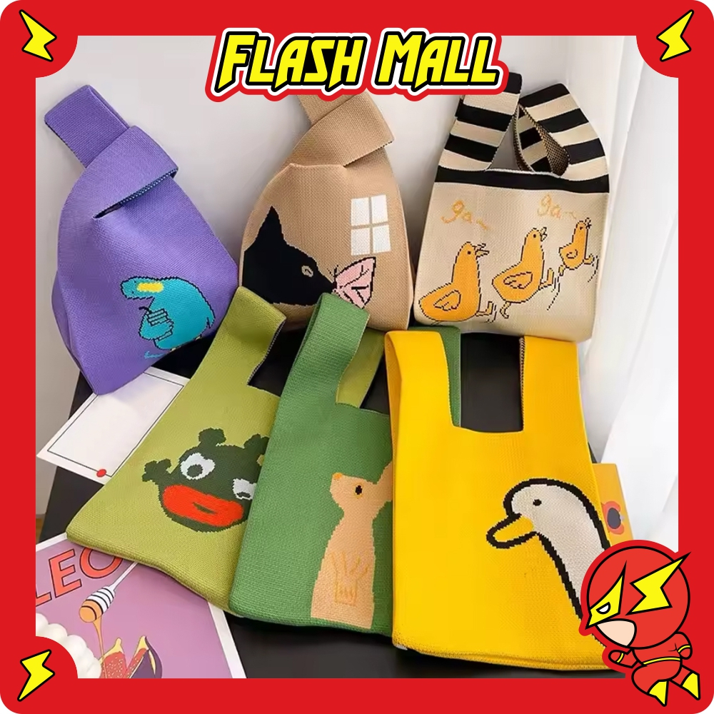 FLASHmall Tote Bag Wanita Unik tote bag kecil / Tote Bag Wanita Karakter / Tas Wanita Tote Bag Kanva