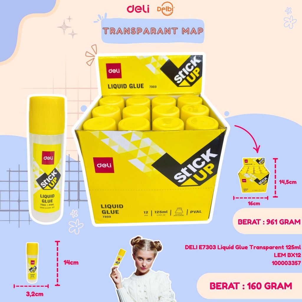 

DELI E7303 Liquid Glue Transparent 125ml LEM DELI E7303 Liquid Glue Transparent 125ml LEM