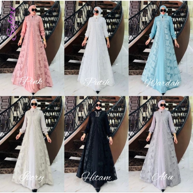 Gamis Set Hijab Safitri Original Butik