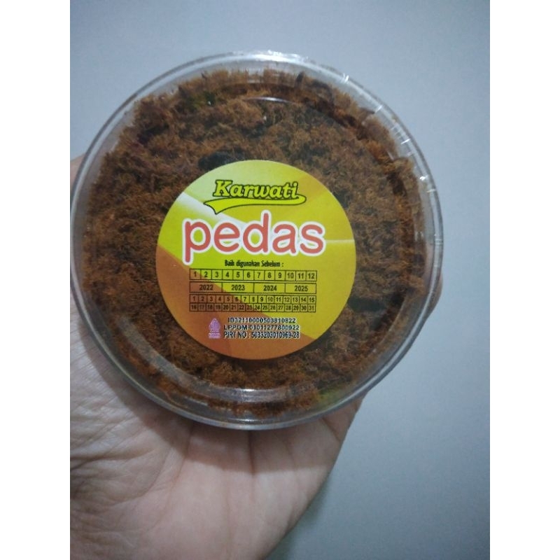 

Abon Ayam Karwati Rasa Pedas Kemasan Toples
