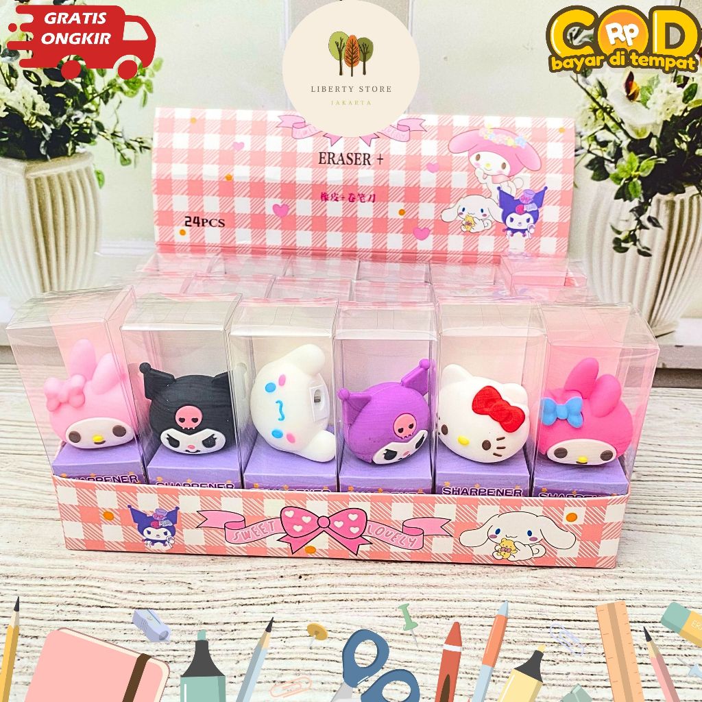 

Rautan Miniatur Kepala Sanrio R-1838 Perlengkapan Sekolah Stationery Lucu Imut