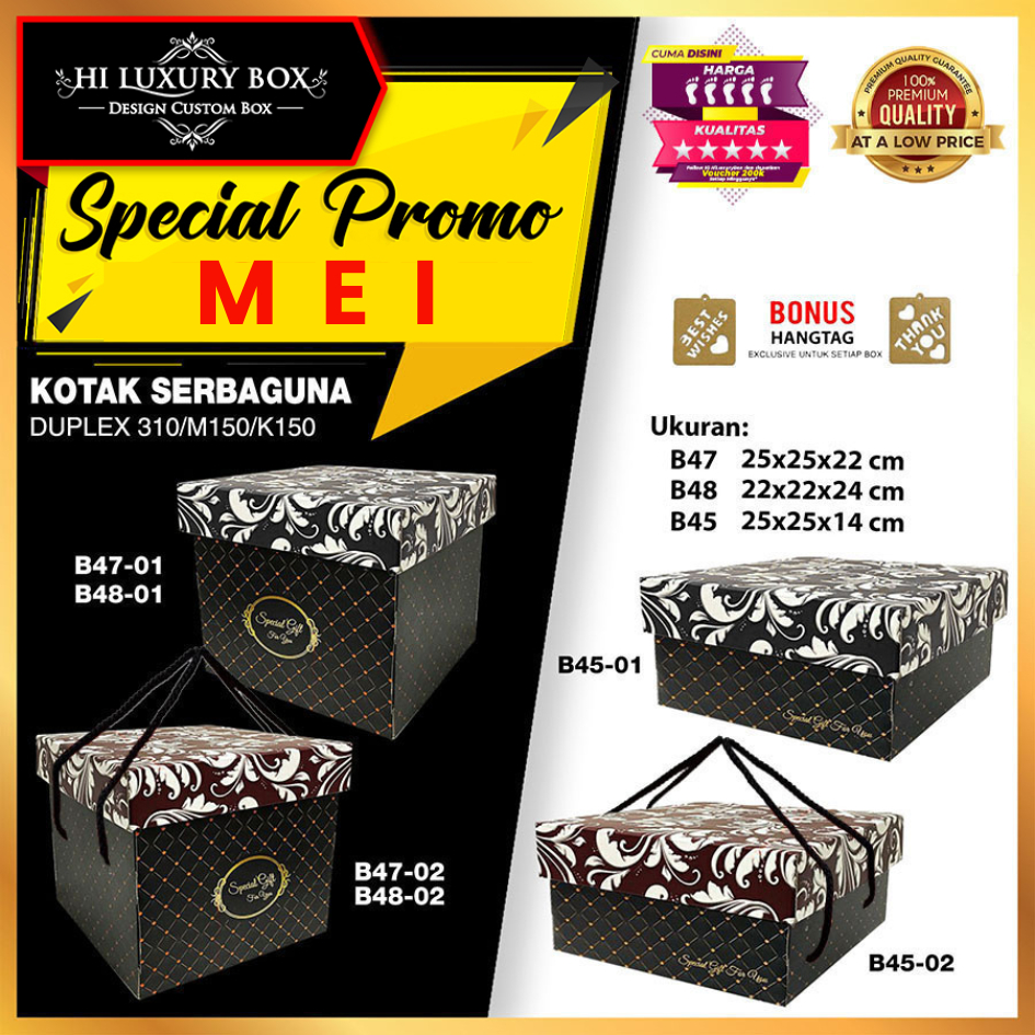

Kotak Kue|Kado|Cake|Gift|Serbaguna|Penyimanan|Box|Dus|Packaging|B45
