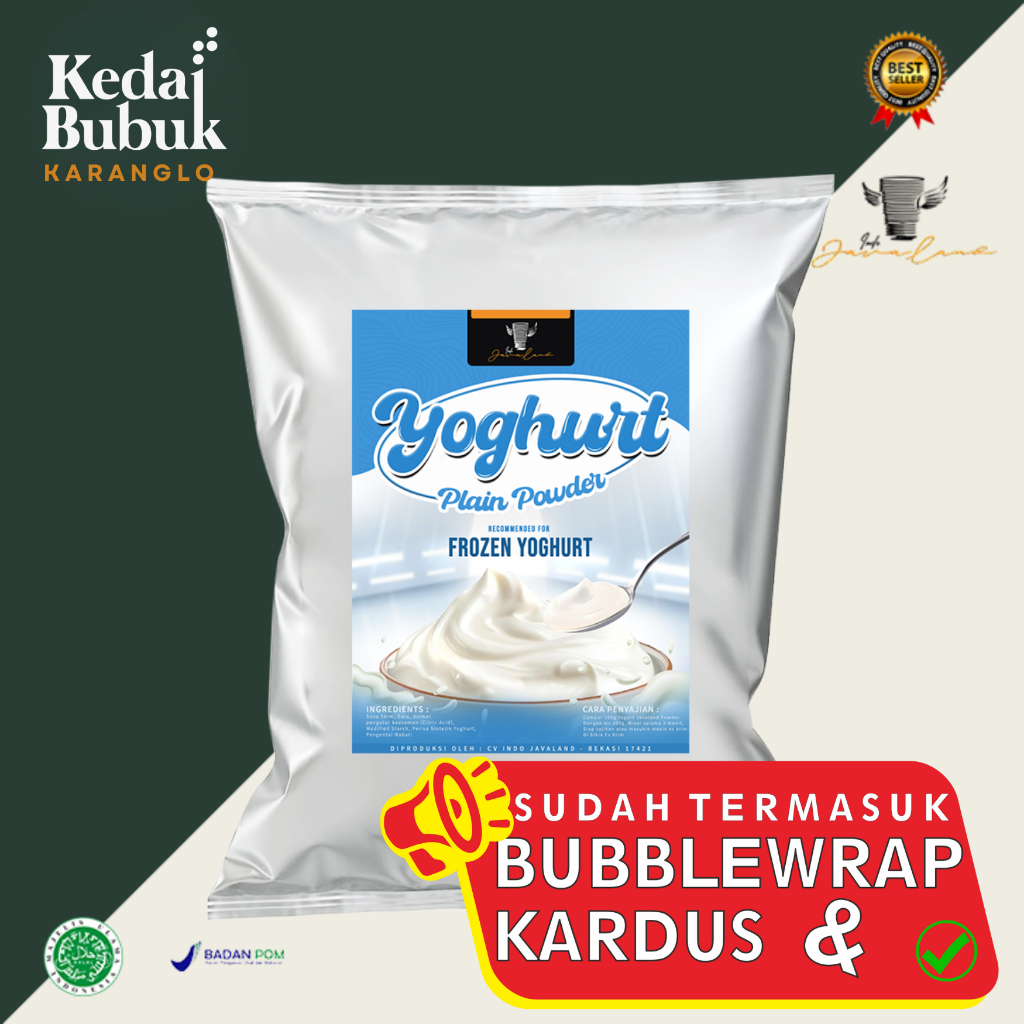 

(Topping) Bubuk Yogurt Plain Powder Javaland Kemasan 500 Gram