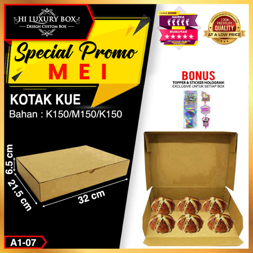 

Kotak Kue | Dus Kue | Kotak serbaguna | Kraft | Murah 32x21,5x6,5