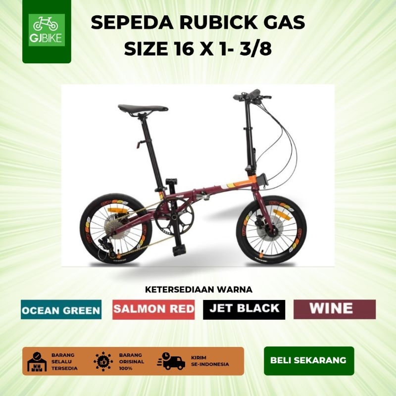 Sepeda Lipat Rubick Gas Ukuran 16 x 1- 3/8 | High Quality