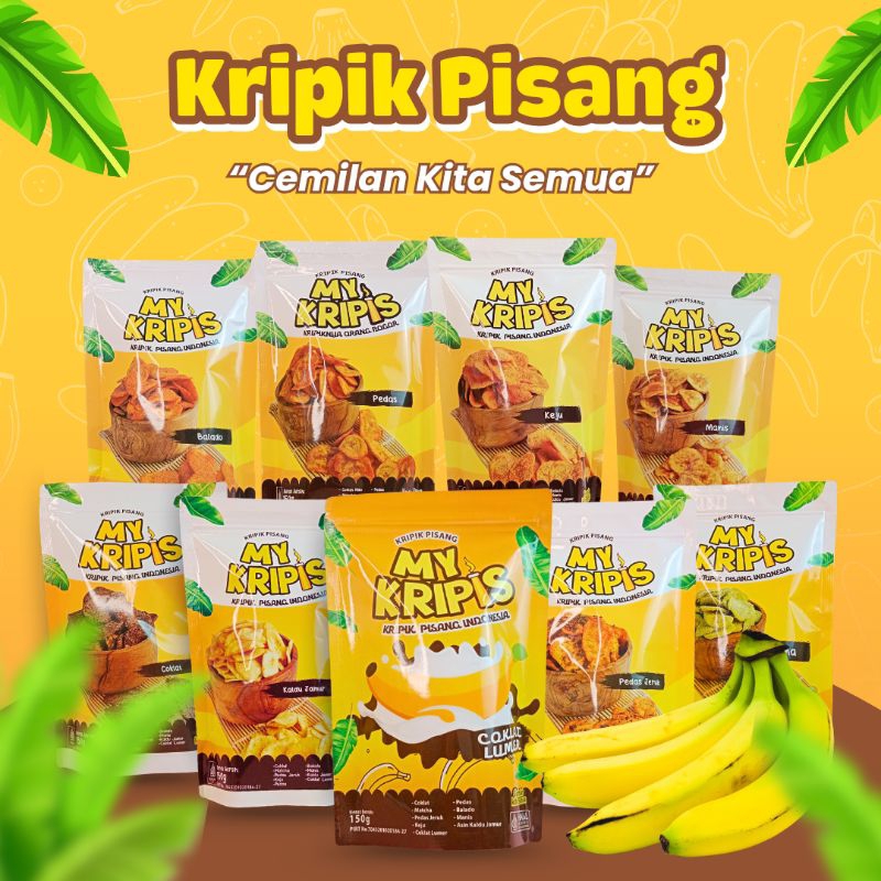 

Amanta Segar | READY STOCK Keripik Keripik Pisang My Kripis Keripik Pisang Indonesia Cemilan Kita Semua 150gr Enak Mantap