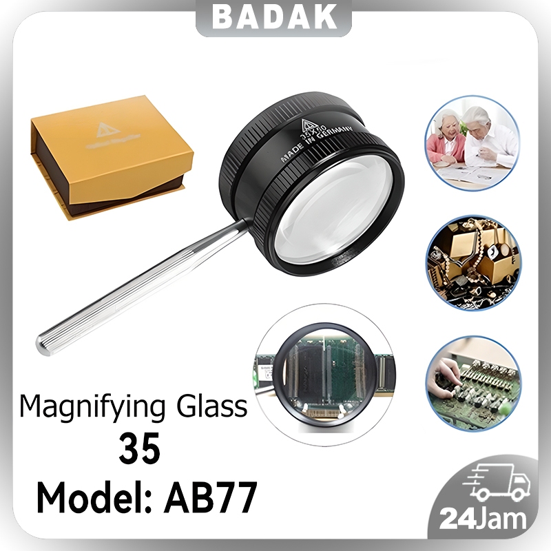 

Kaca Pembesar 35x AB77 Lup Lensa Magnifier Komponen Loupe Membaca Perhiasan Handheld