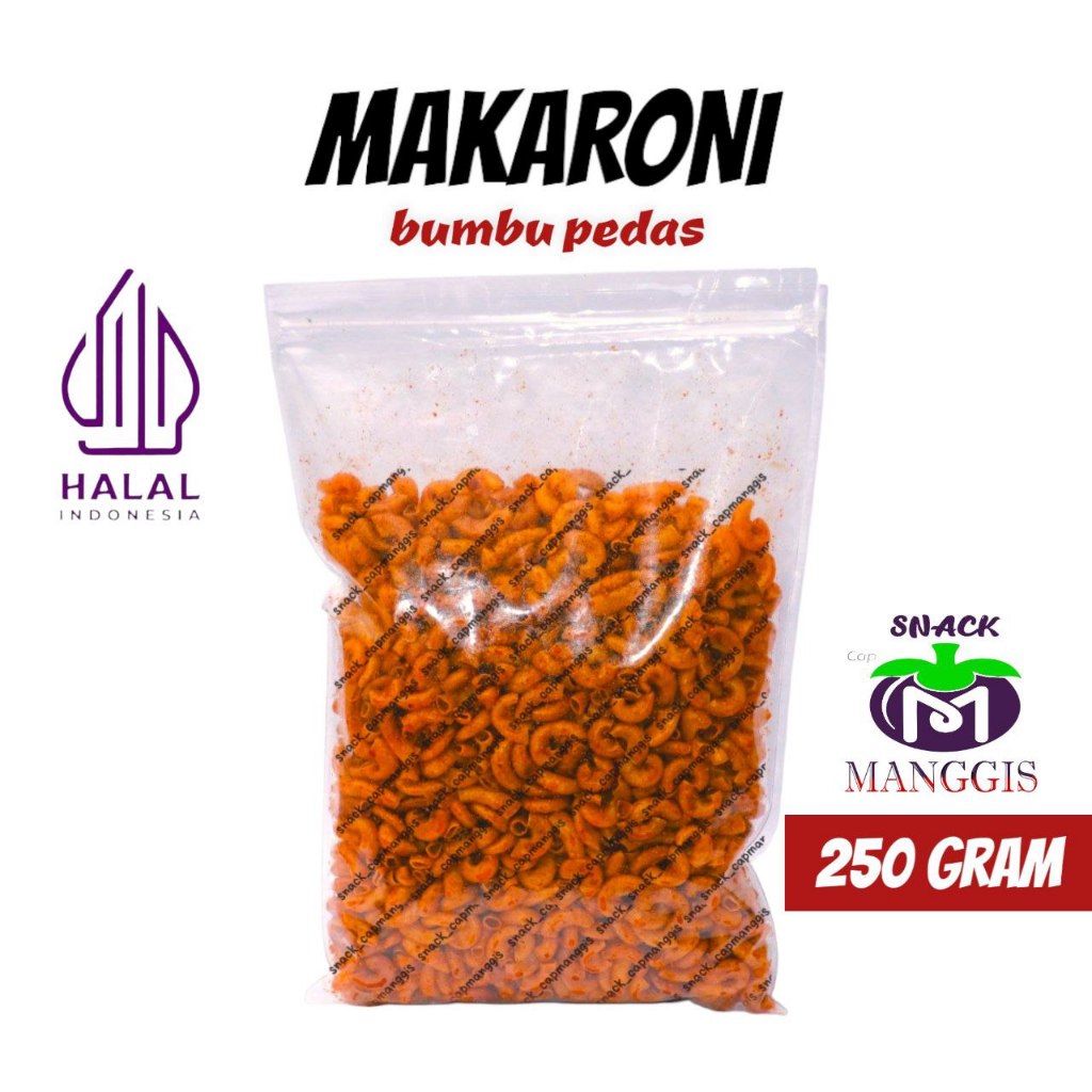 

Makaroni 250 Gram Bumbu Pedas / Makaroni Pedas Viral / MANGGISRAYA / Pedas Nikmat Khas Citapen Tasik