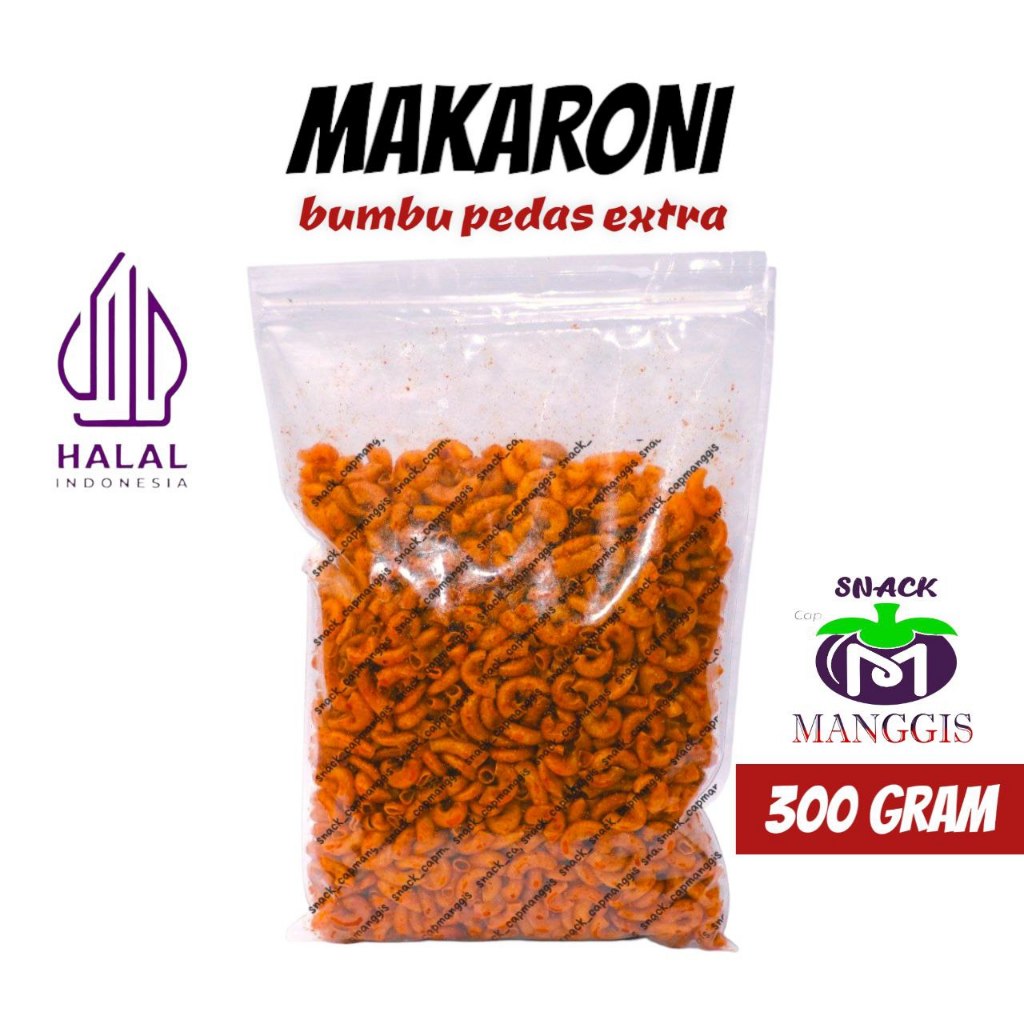 

Makaroni 300 Gram Bumbu Pedas Extra / Makaroni Pedas Extra / MANGGISRAYA / Pedas Nikmat Khas Citapen Tasik
