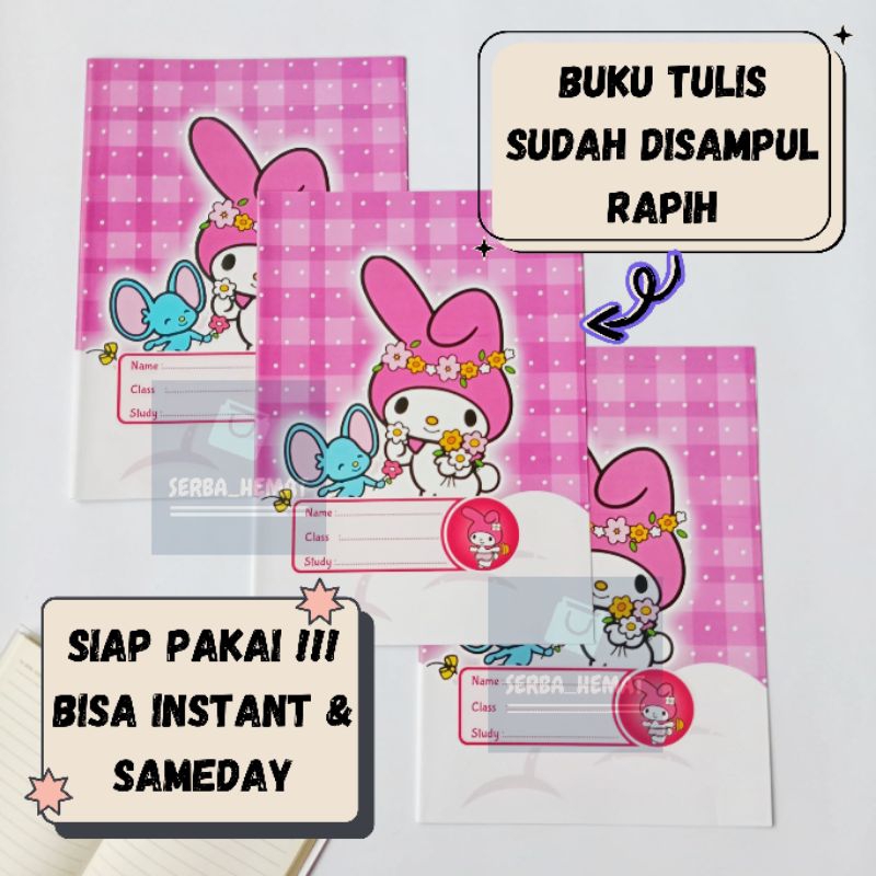 

Buku Tulis Sidu 38 & 58 SUDAH DISAMPUL KARAKTER + SAMPUL MIKA SIAP PAKAI 1PAK ISI 10 BUKU [labubu, little pony, cars, kuromi, captain America, BT21, Powerpuff girl, tayo, astronaut, ben10, melody]