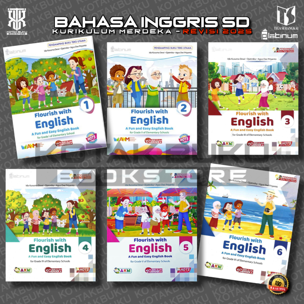 Buku Bahasa Inggris Kelas 1 2 3 4 5 6 Kurikulum Merdeka / Platinum / Tiga Serangkai ( Revisi 2025 )