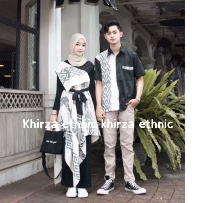 COUPLE SIERA DRESS IVORY TENUN - Baju tenun couple - baju sarimbit tenun - baju tenun - baju couple 