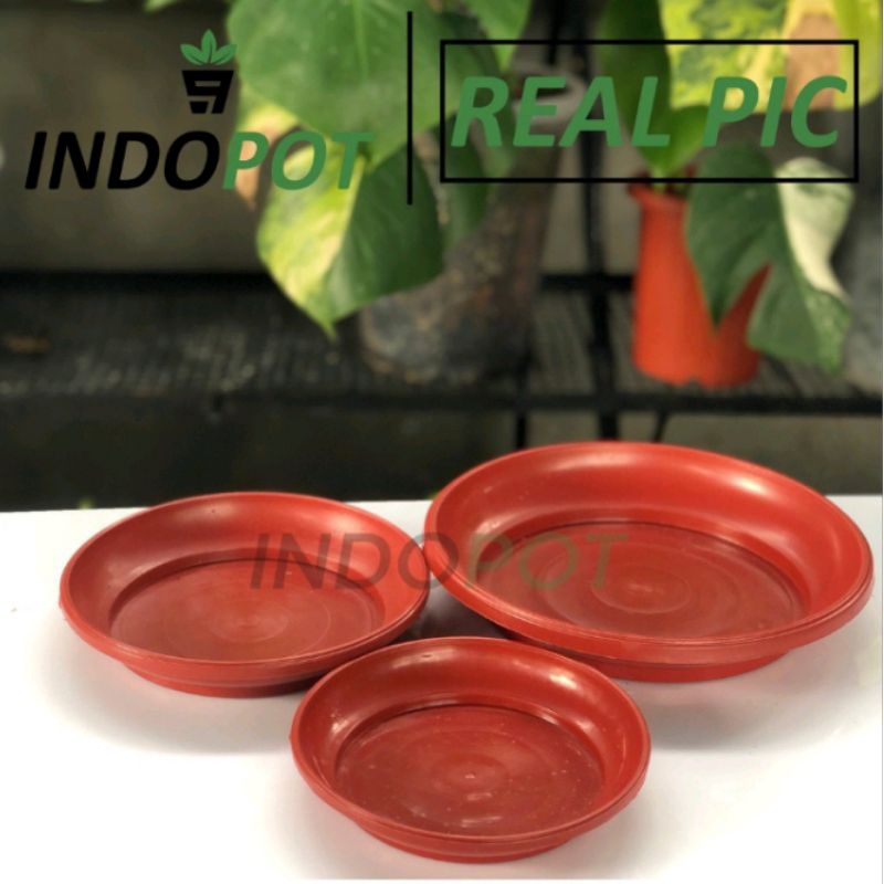 TERMURAH  TATAKAN POT BUNGA PLASTIK - TATAKAN ALAS POT BUNGA PLASTIK - PIRING/ALAS POT BUNGA UKURAN 