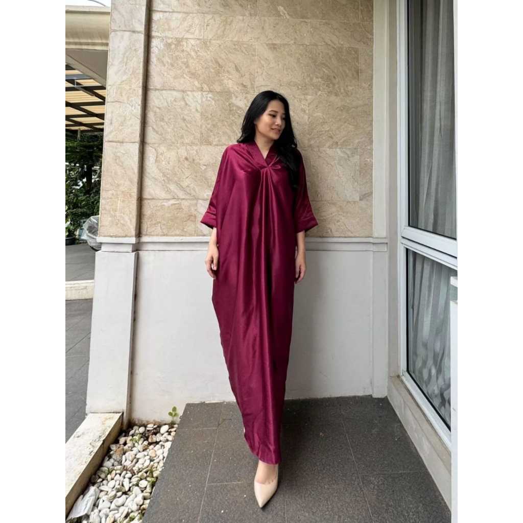 FBYANA KAFTAN POLOS SATIN VELVET PREMIUM WANITA - KAFTAN PESTA / KAFTAN SATIN