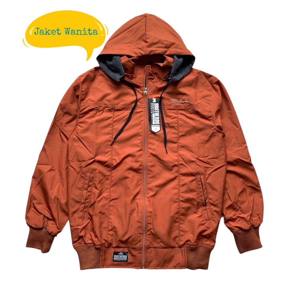 Jaket parasut wanita simpel | jaket wanita kekinian | jaket wanita tebaru brotherdo