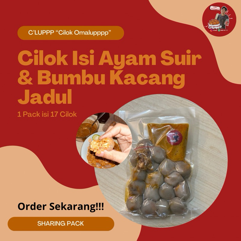 

C’LUPPP - Cilok Omalup [Sharing Pack] || Isi 17 Cilok Ayam Suwir Daun jeruk
