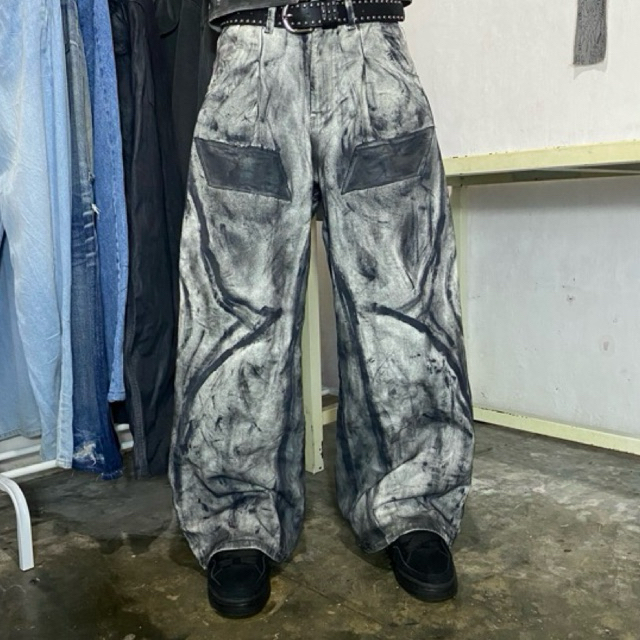 reworked baggy jeans