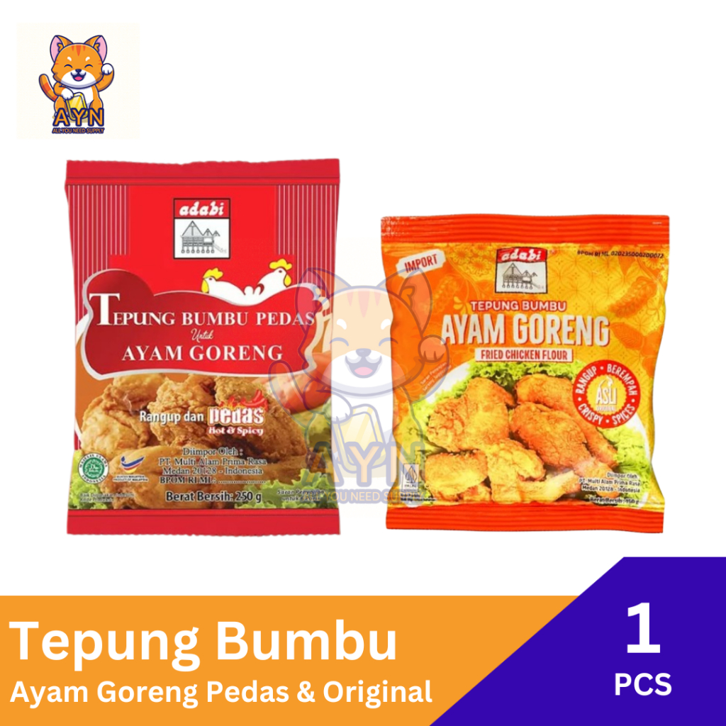 

Tepung Bumbu Ayam Goreng Pedas | Original 250 gr / 150 gr [ 1 pcs ]