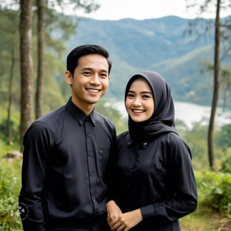 KEMEJA POLOS COUPLE AN PRIA WANITA ISI 2 KEMEJA LENGAN PANJANG COUPLE PASANGAN COWOK CEWEK,KEMEJA PO