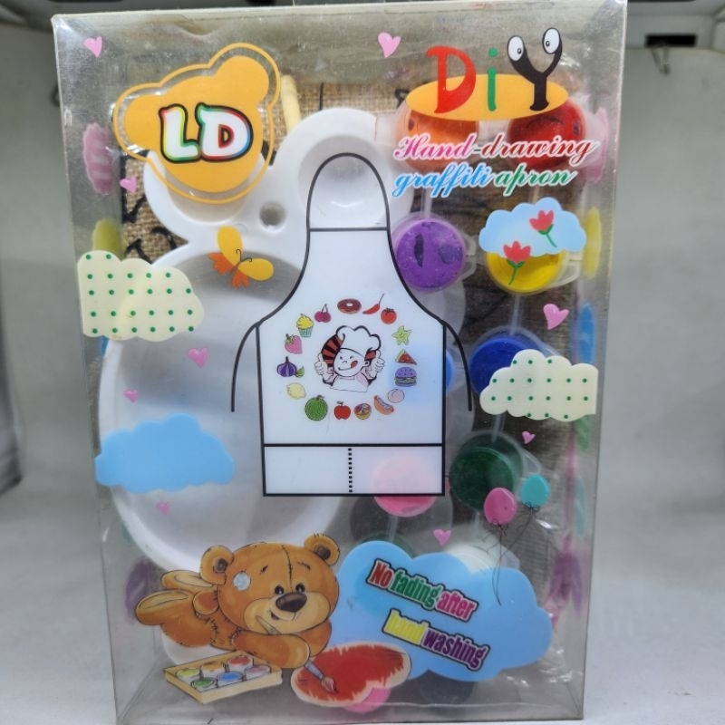 Mainan anak melukis apron