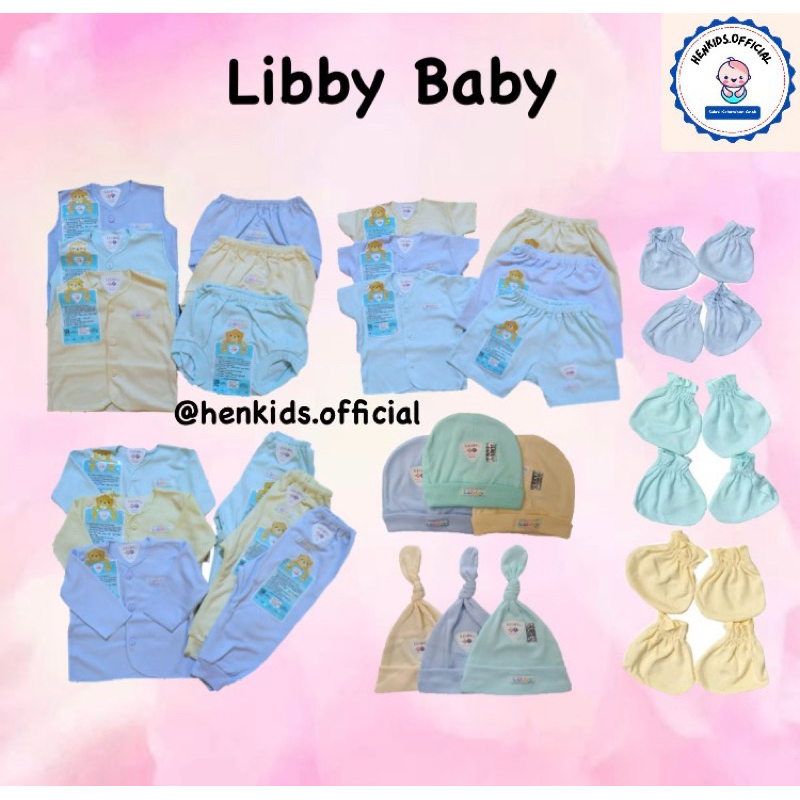 LIBBY - Baju Newborn Panjang Pendek, Celana Newborn Pendek Panjang Libby (1 pcs)