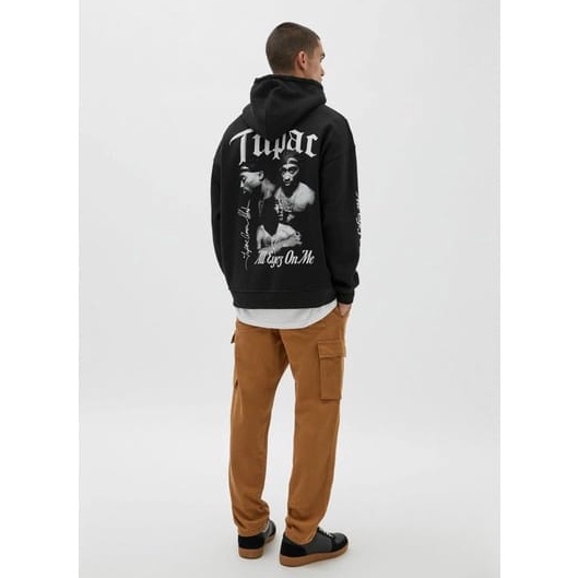 55PALING DICARI Jaket Hoodie Pull And Bear Tupac Motip Pullprint Bahan Tebal Gramasi 28  Jaket Sweat