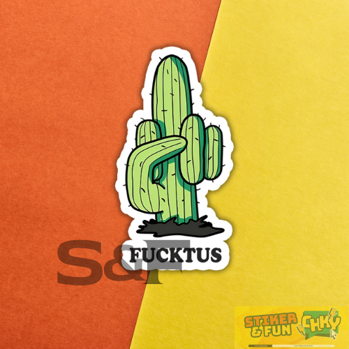 

Stiker Sticker Vinyl Laminasi FVCKTUS