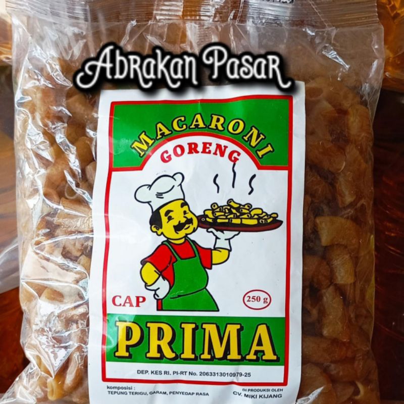 

MACARONI/MAKRONI GORENG MEKAR MENTAH MERK PRIMA Berat 250gr