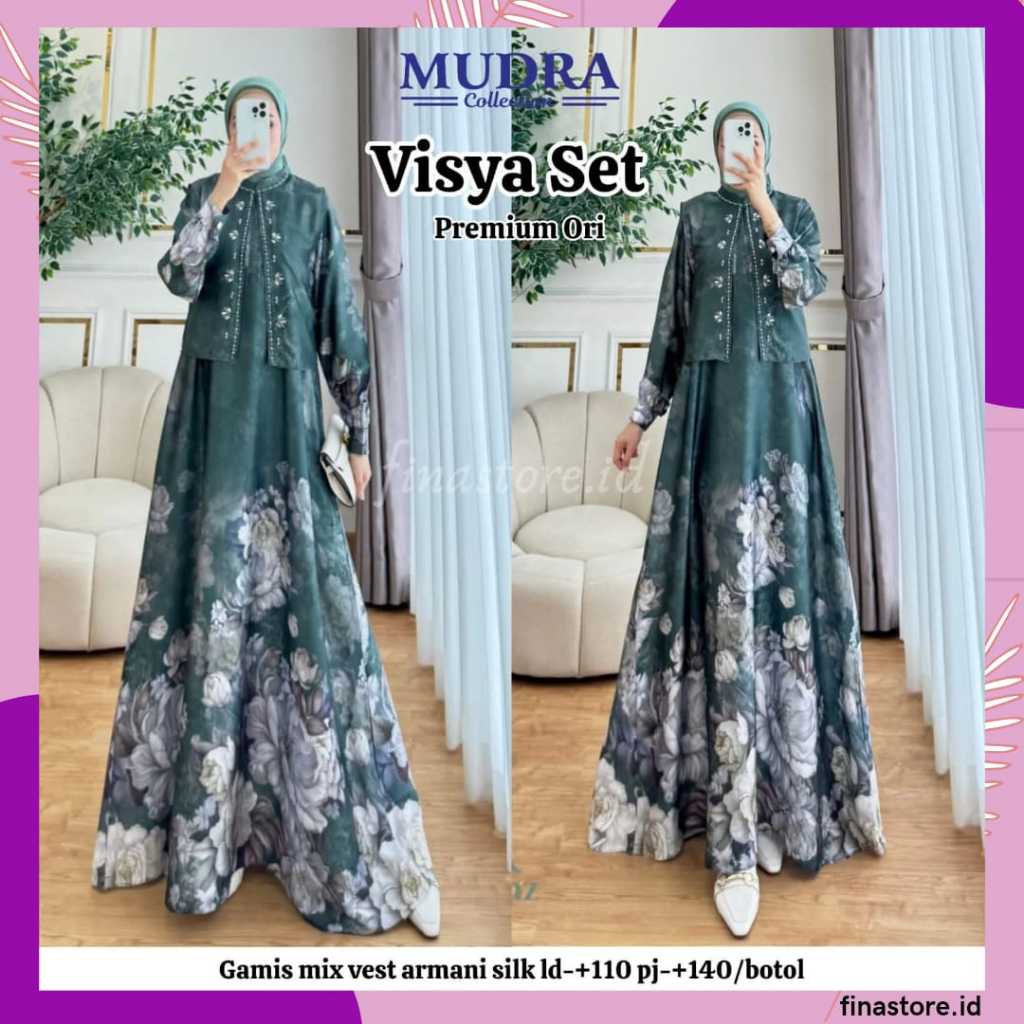 Gamis Mudra Collection / Gamis Terbaru / Gamis Wanita / Gamis Premium / Gamis Pesta / One Set / Sete