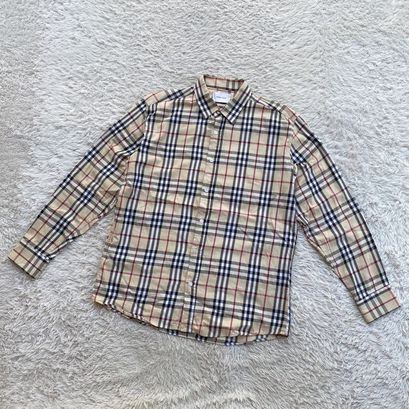 Domine Studio Kemeja Nova Check Pattern Long Sleeve Shirt Regular Fit